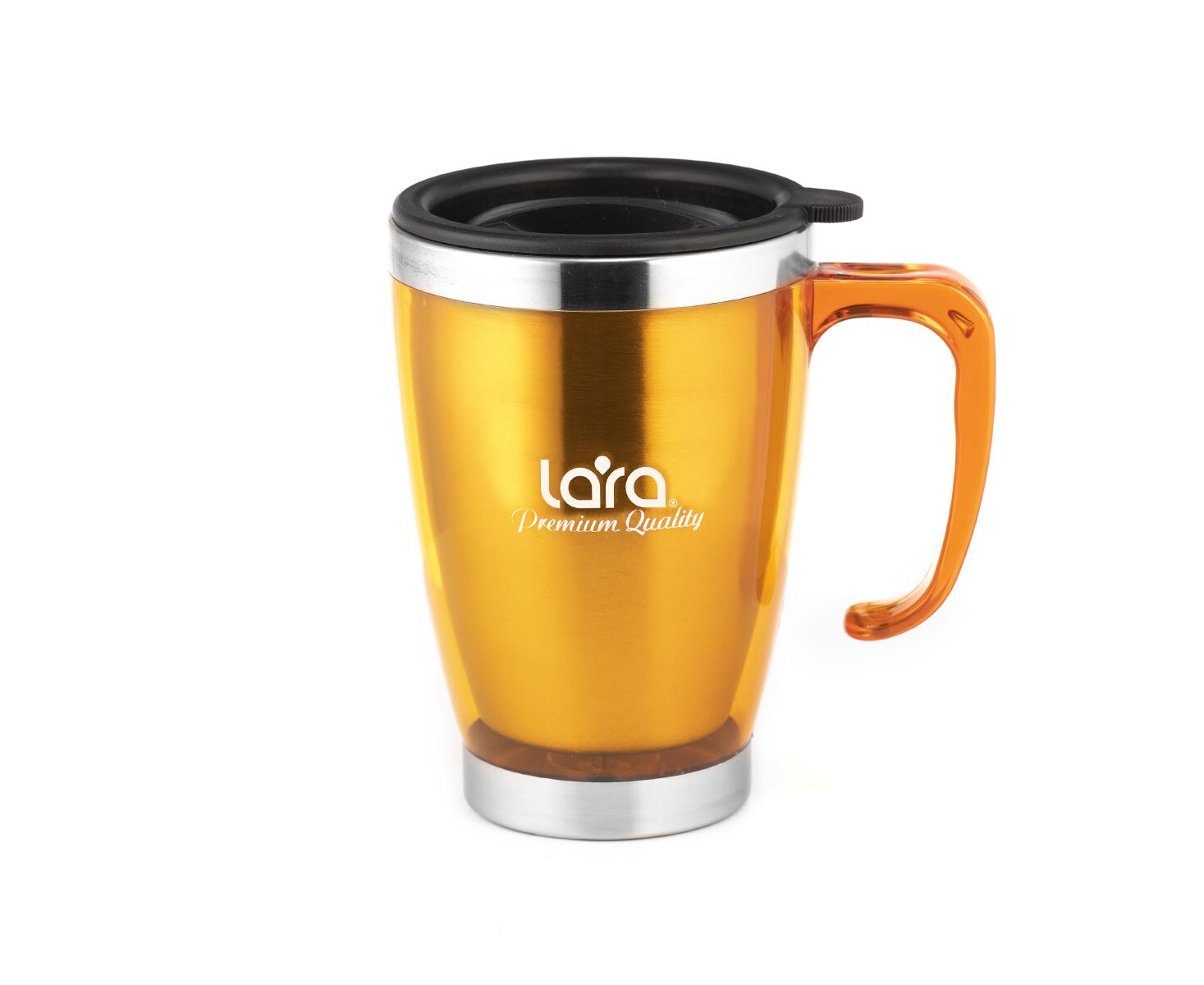 Термокружка LARA LR04-38 400мл, высота 12,8см, диаметр 8,7см, двойные стенки, пластик