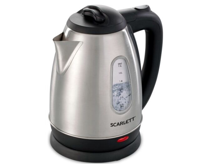 Чайник Scarlett SC-EK21 S20 черный/серебристый 1.8л.