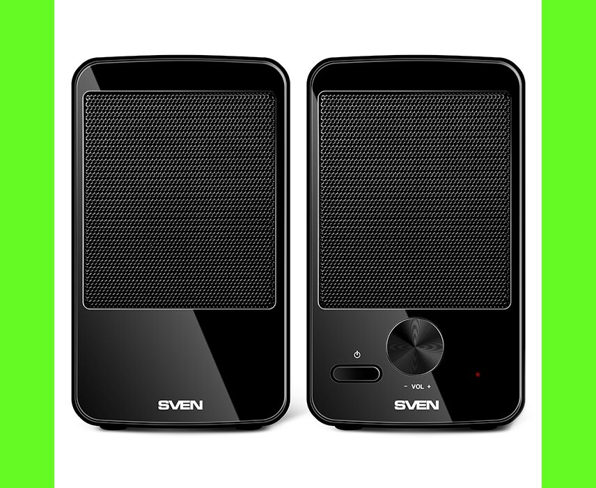 Акустическая система 2.0 SVEN 312 2.0, мощность 4 Вт, 100-20000 Гц, материал колонок: пластик, LED индикатор питание от USB черный