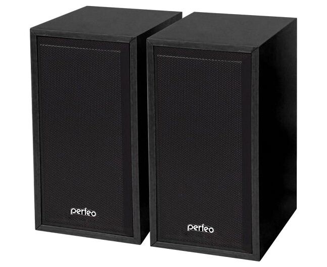 Акустическая система 2.0 Perfeo "Cabinet" мощность 2х 3 Вт (RMS), чёрн дерево, USB (PF-84-BK)