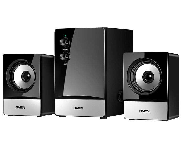 Акустическая система 2.1 SVEN MS-90, мощность 5 Вт+2х 2,5 Вт (RMS), чёрный
