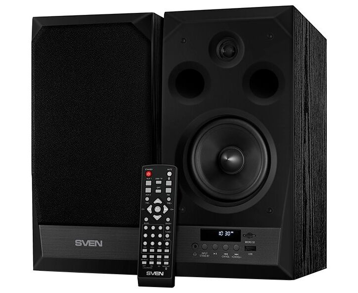Акустическая система 2.0 SVEN MC-20, стерео, мощность: 90 Вт, 40-27000 Гц, материал колонок: MDF, пульт ДУ, радио, разъем для наушников, Blueto