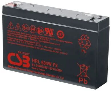 АКБ 6.0 В 7.2 Ач CSB GP672, 1.22 kg, H100x L151х W34 mm