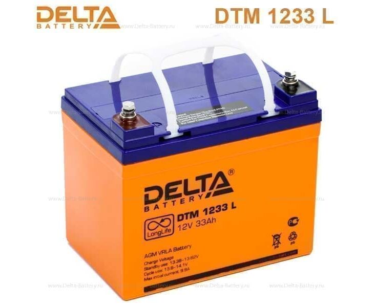 Батарея для ИБП Delta DTM 1233 L 12 В 33 Ач