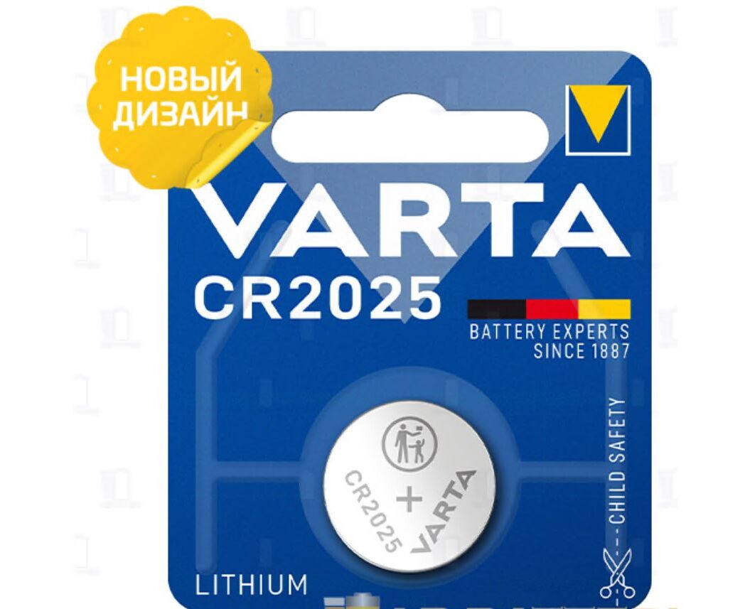 Батарейка Varta ELECTRONICS CR2025 BL1 Lithium 3 V (6025) (1/10/100)