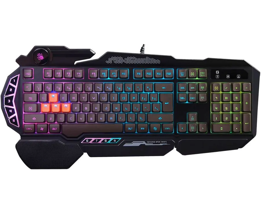 Клавиатура A4 Tech Bloody B314 черный USB Multimedia for gamer LED (подставка для запястий)