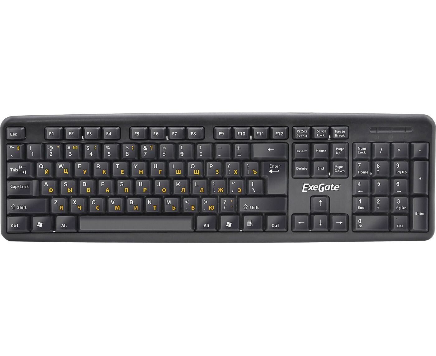 Клавиатура Exegate LY-331 L USB, Black, 104кл, большой Enter, шнур 2м (EX263906 RUS)