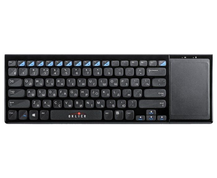 Клавиатура Oklick 830 ST черный USB беспроводная slim Multimedia Touch