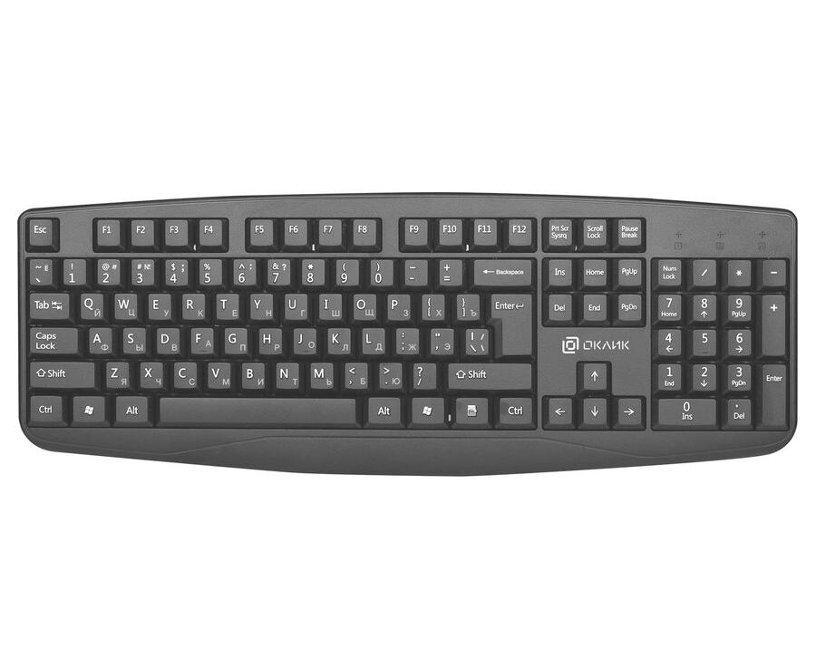 Клавиатура Oklick 105 M черный USB (1678092)