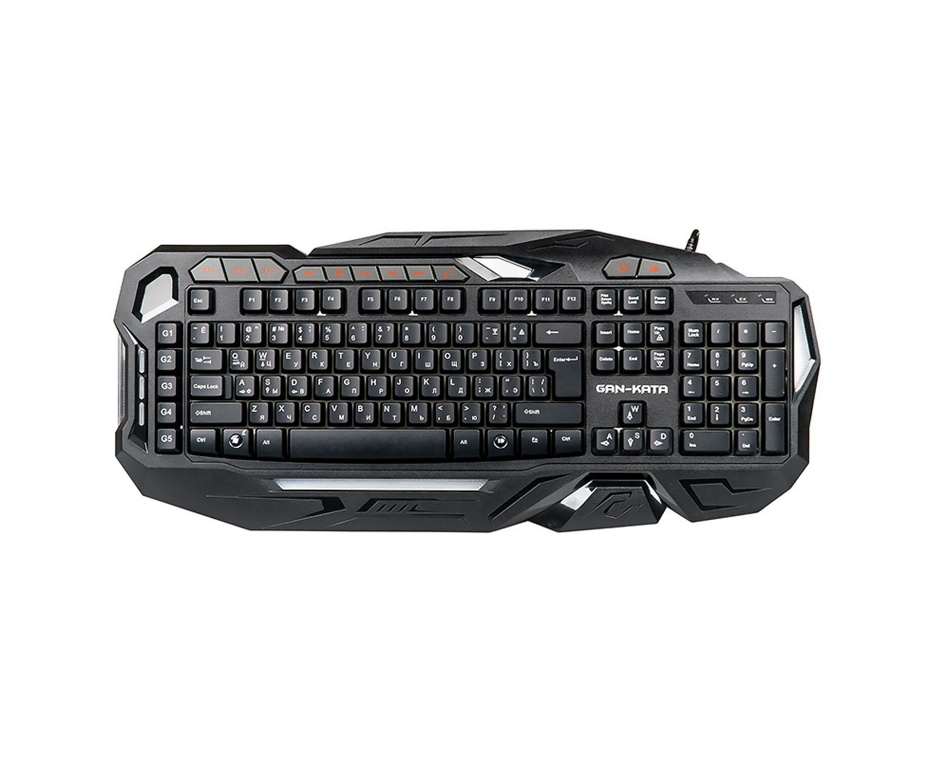 Клавиатура Dialog KGK-45 U Gan-Kata мембранная игровая с подсветкой USB (black) (84222)