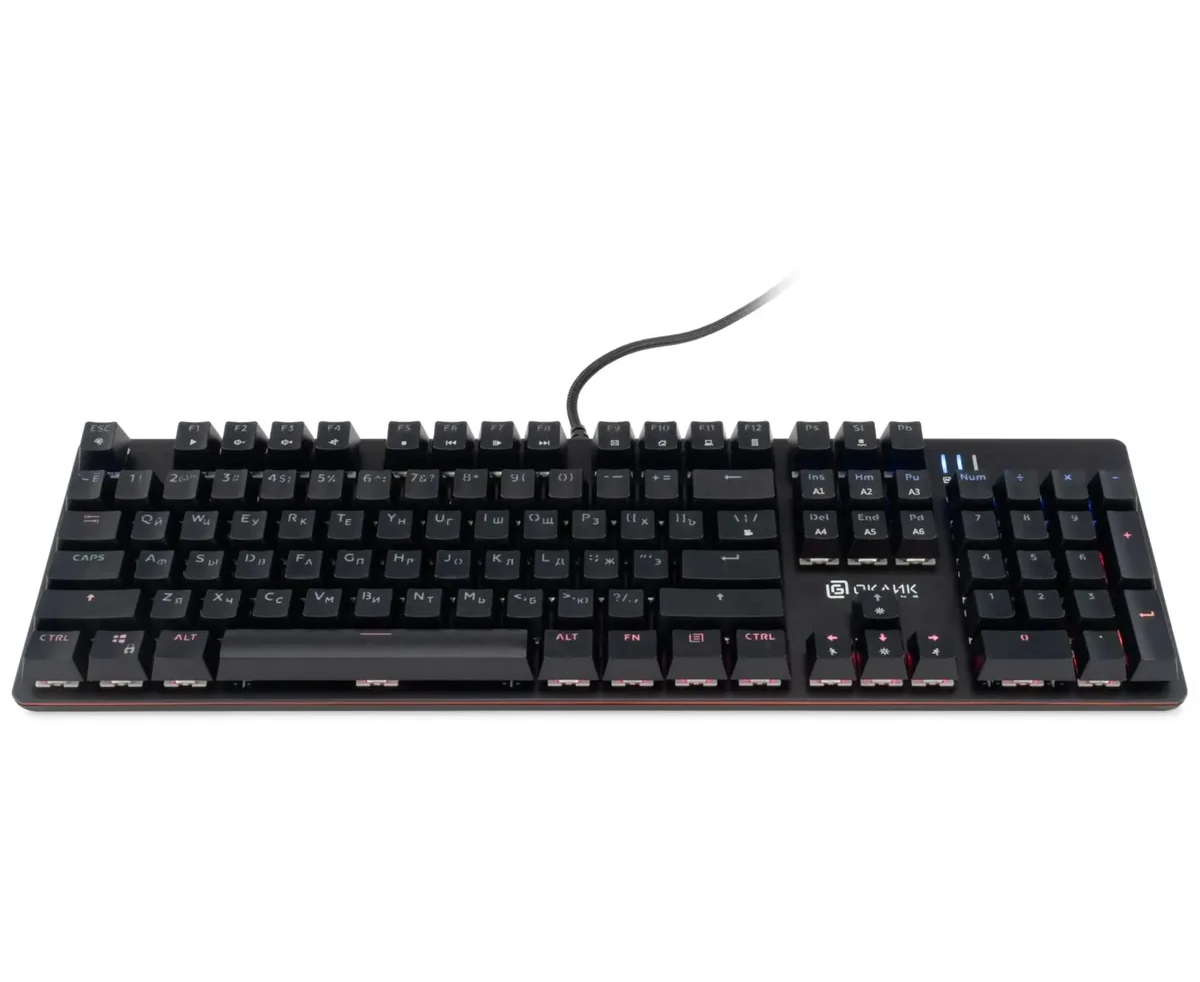 Клавиатура OKLICK 990 G2 (1875240) механическая черный USB Multimedia for gamer LED