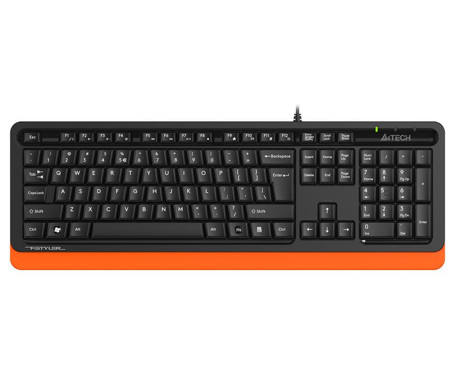 Клавиатура A4 Tech Fstyler FKS10 черный/оранжевый