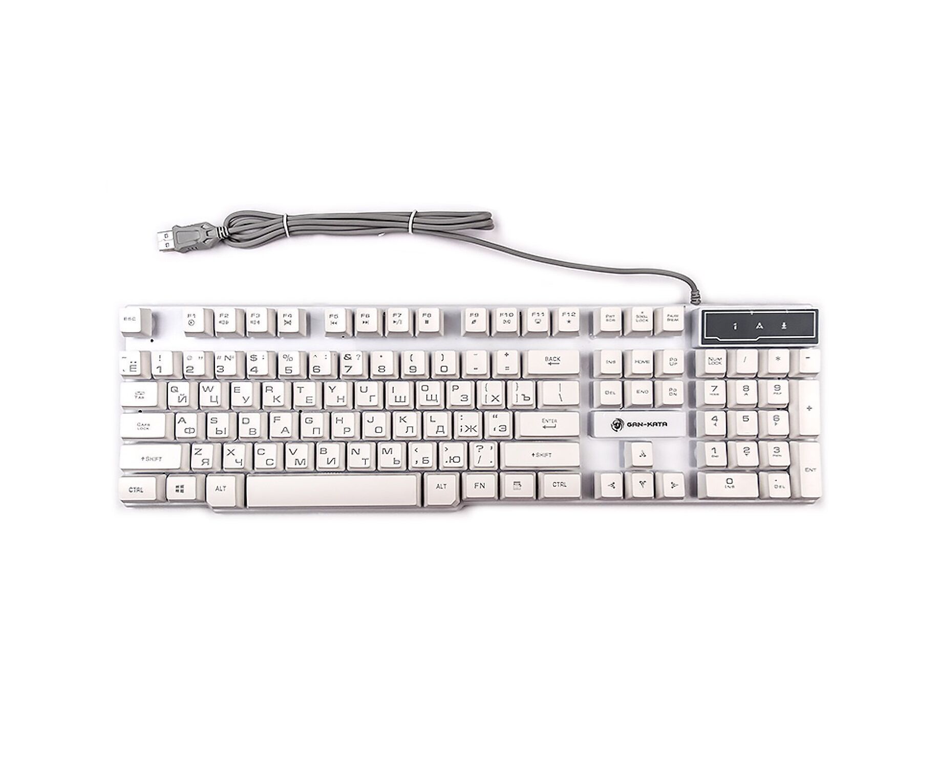 Клавиатура Dialog KGK-15 U Gan-Kata мембранная игровая с подсветкой USB (white) (69336)