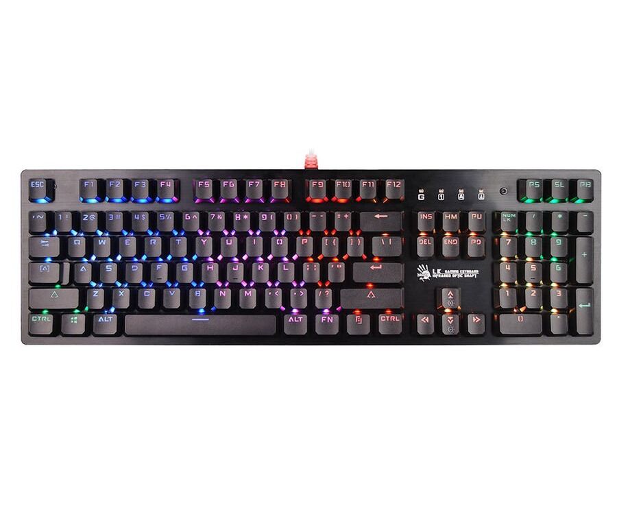 Клавиатура A4 Tech Bloody B820 R механическая черный USB for gamer LED (B820 R BLACK (RED SWITCH))