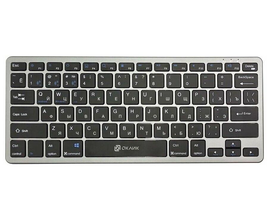 Клавиатура OKLICK 835 S черный/серый USB