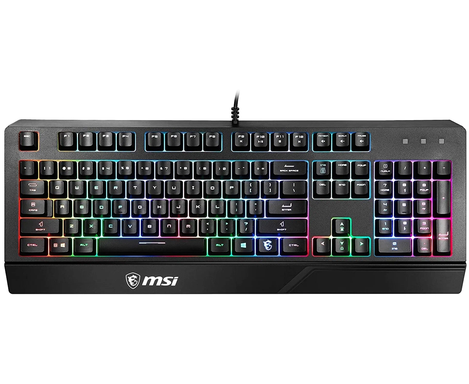 Клавиатура MSI Vigor GK20 RU (S11-04 RU230-CLA) черный USB (подставка для запястий)