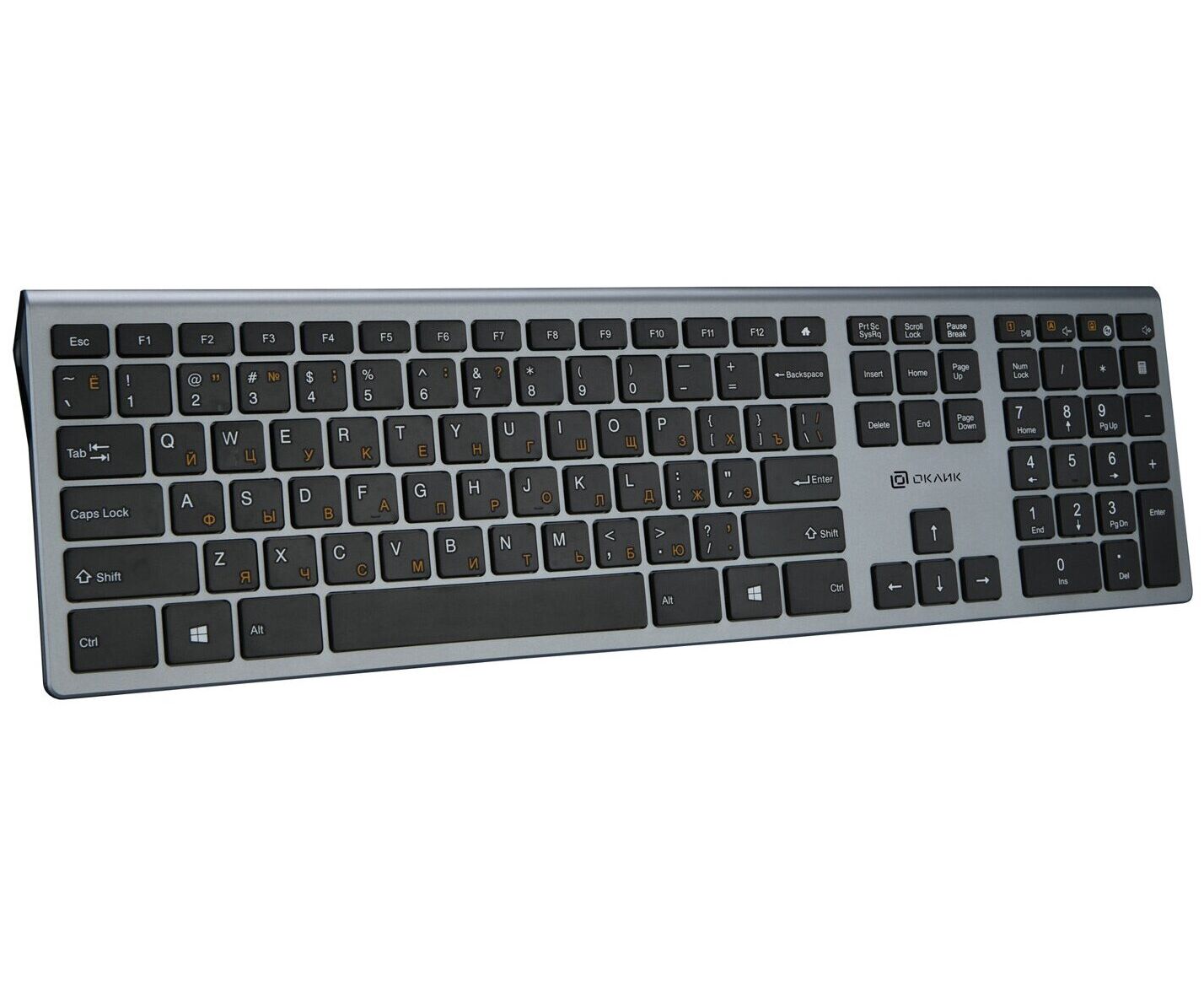 Клавиатура Oklick 890 S (1196549) беспроводная USB серый