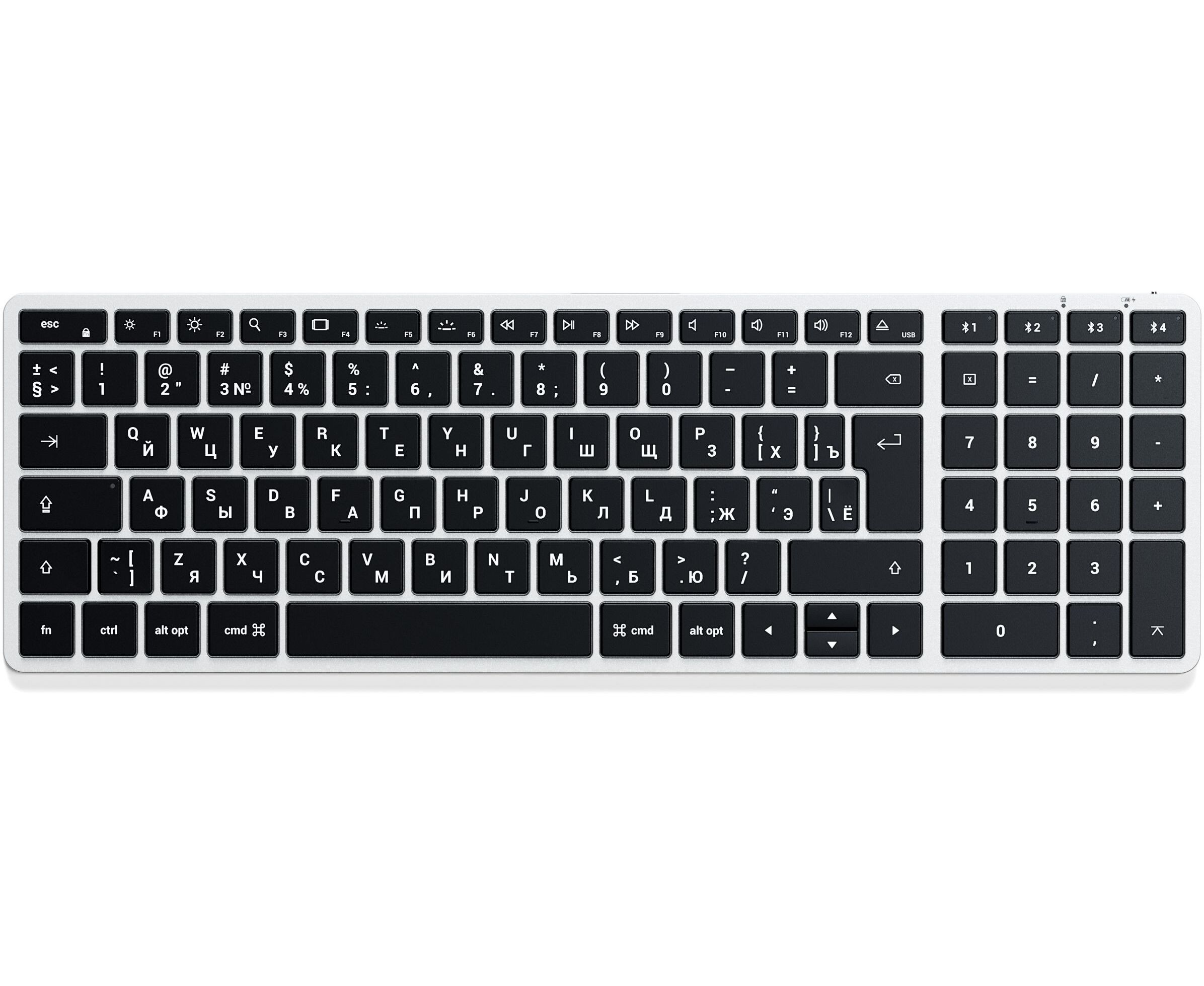 Клавиатура Satechi Slim X2 Bluetooth Keyboard Russian ST-BTSX2 S-RU Silver