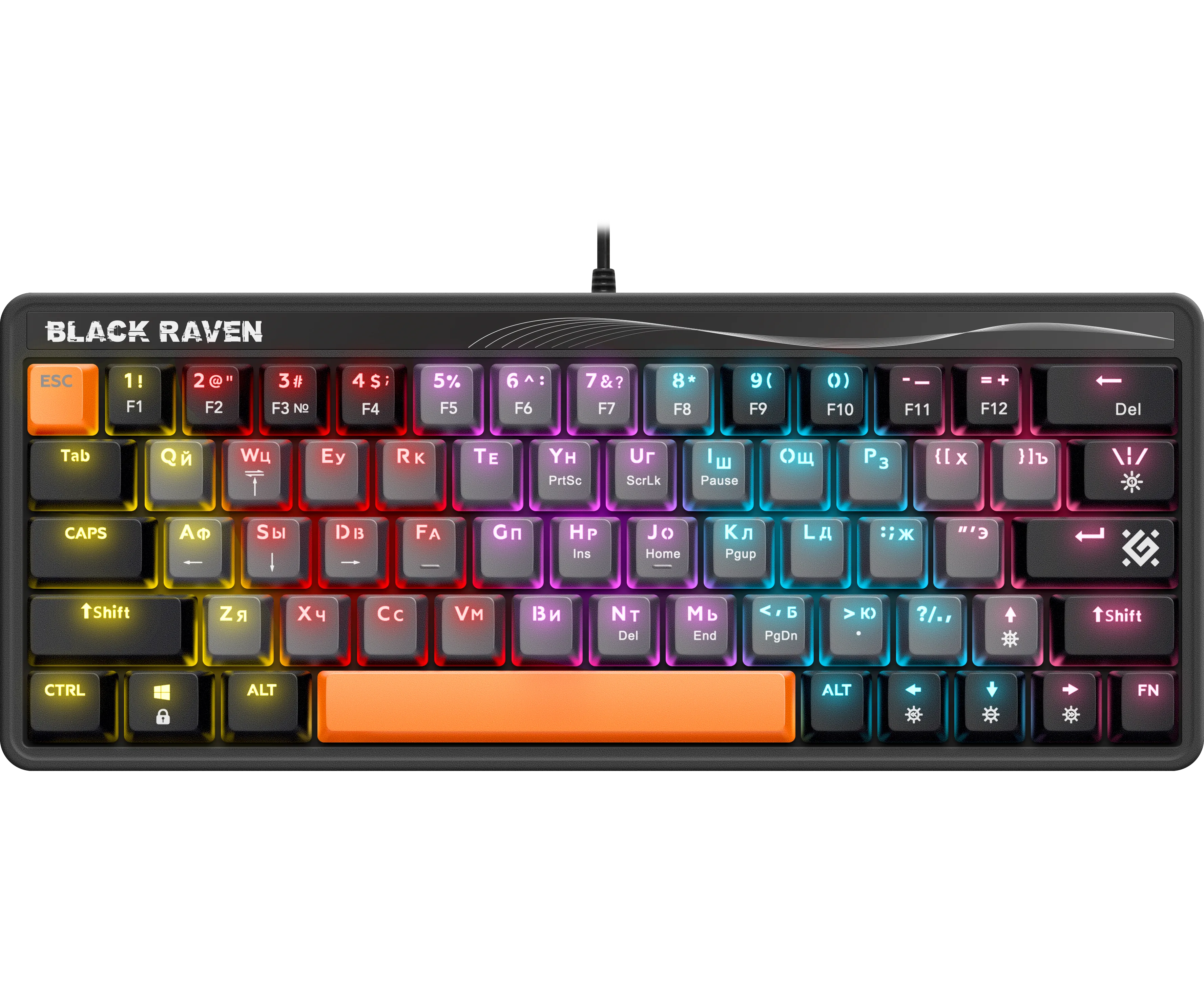Клавиатура DEFENDER Mechanical Raven GK-417 RU (45413) BLK