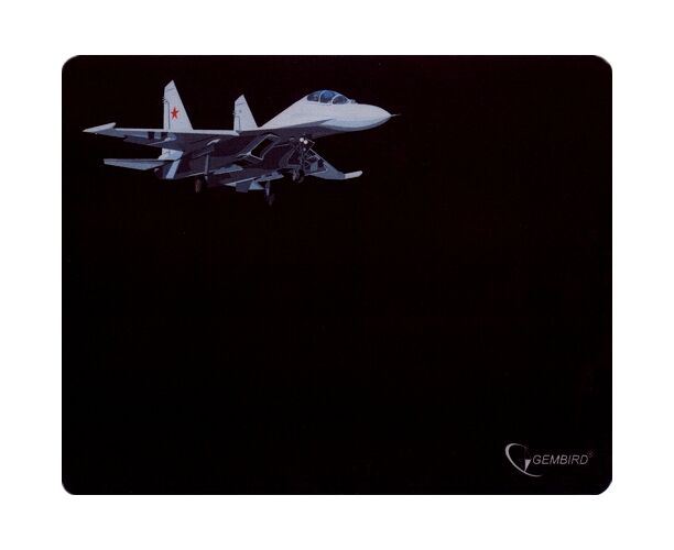 Коврик Gembird MP-GAME5 Black, рисунок: самолет-2, материал: ткань + вспененная резина, 250*200*3мм