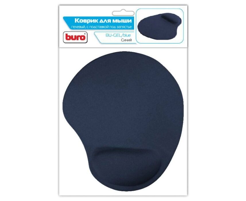 Коврик Buro BU-GEL синий, под запястье