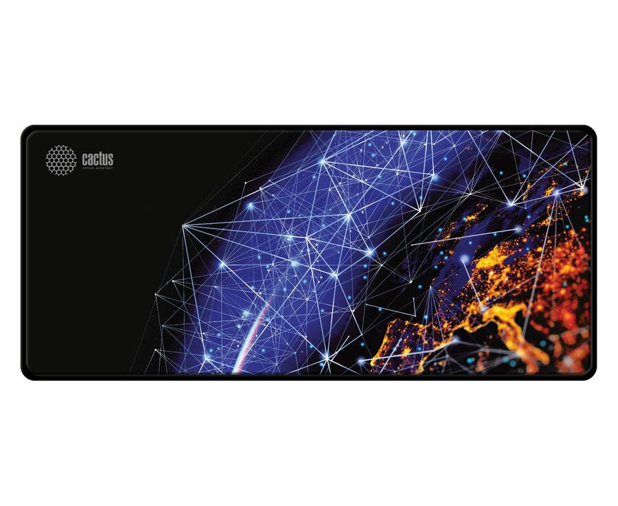 Коврик для мыши Cactus Blue Cosmic черный/рисунок CS-MP-PRO04 XXL