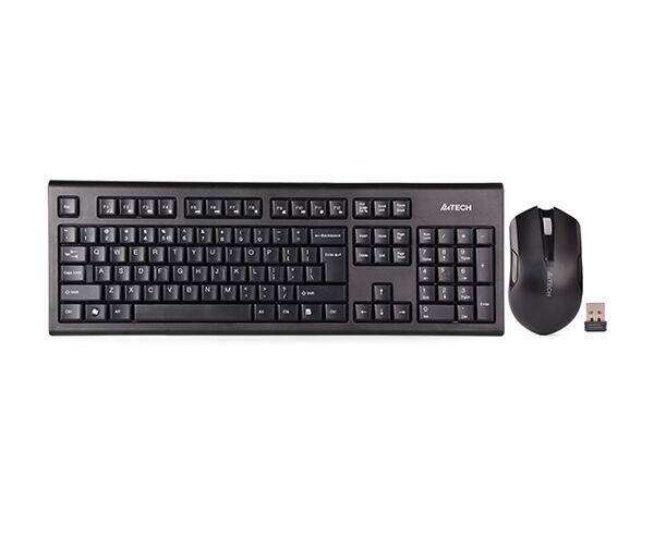 Клавиатура + мышь A4 Tech 3000 NS клав черный мышь черный USB беспроводная Multimedia
