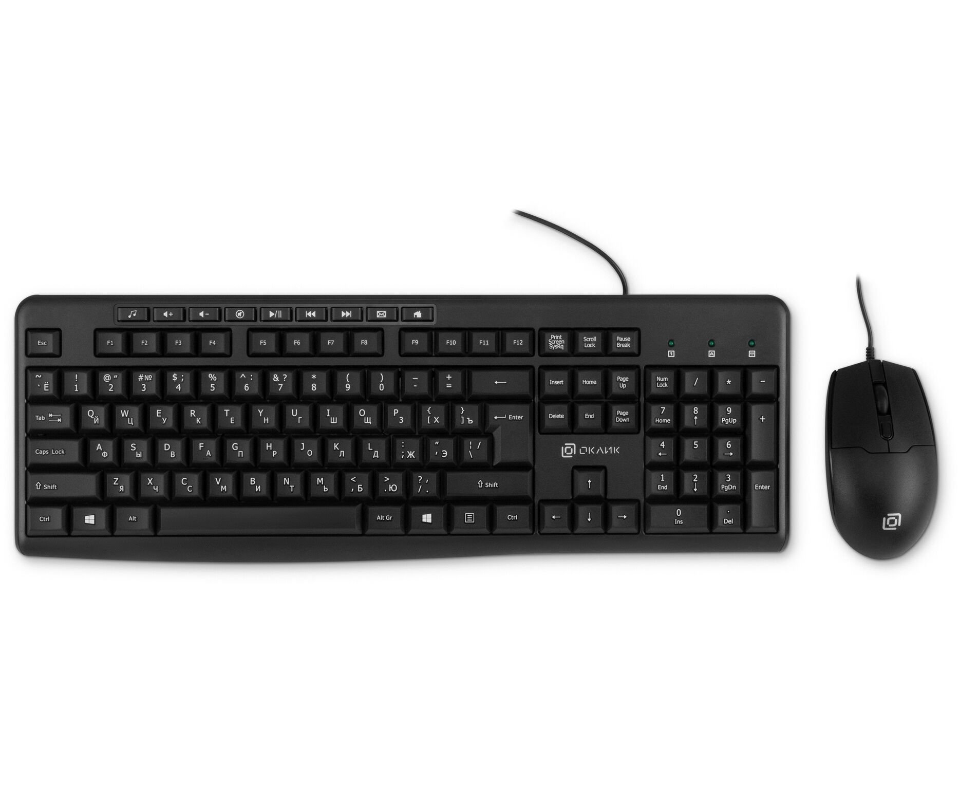 Клавиатура + мышь OKLICK S650 (1875246) клав черный мышь черный USB Multimedia