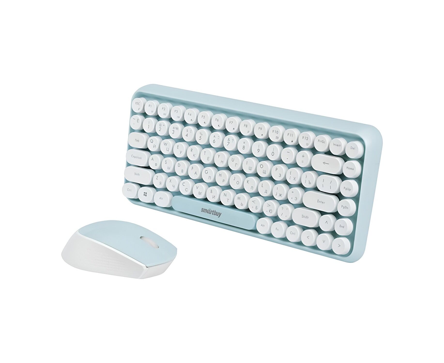 Беспроводной набор клавиатура + мышь Smart Buy SBC-626376 AG-M (light blue/white) (226861)