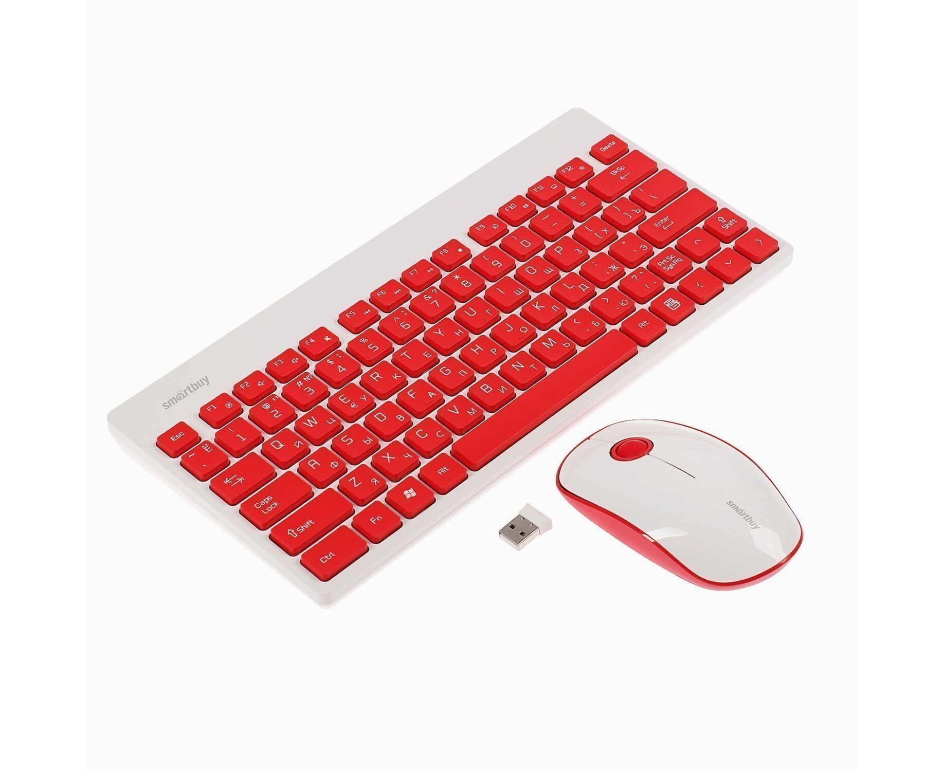 Беспроводной набор Smart Buy SBC-220349 AG-RW, клавиатура+мышь (red/white)