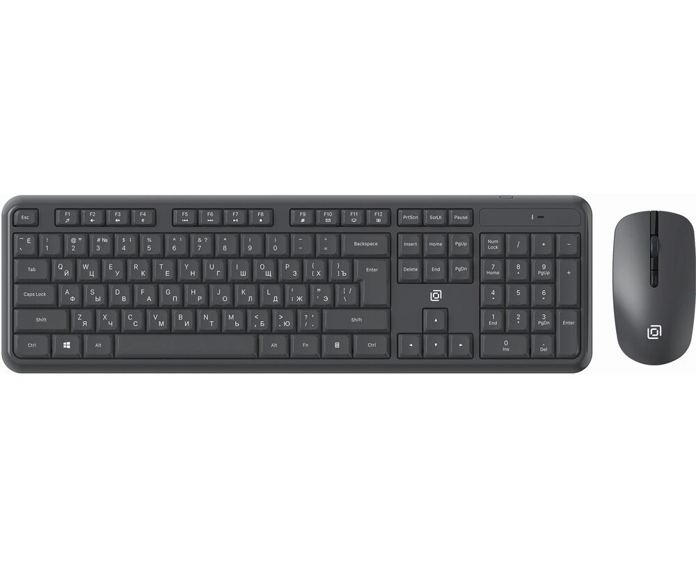Клавиатура + мышь OKLICK S277 W клав. серый мышь серый