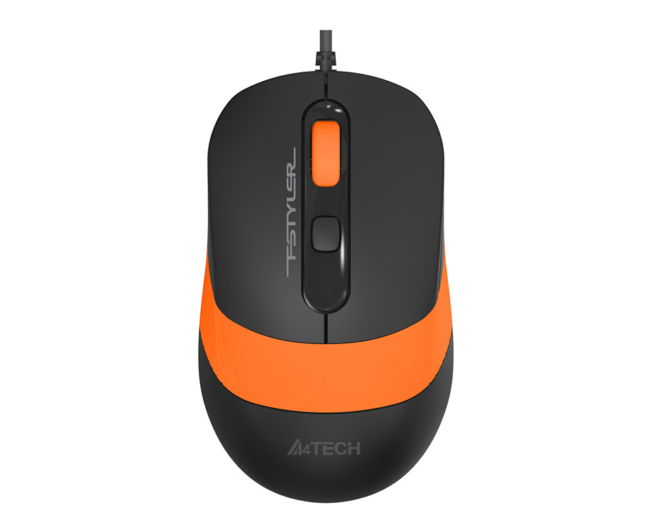 Мышь A4 Tech Fstyler FM10 черный/оранжевый оптич. 1600dpi USB 4but (FM10 ORANGE)