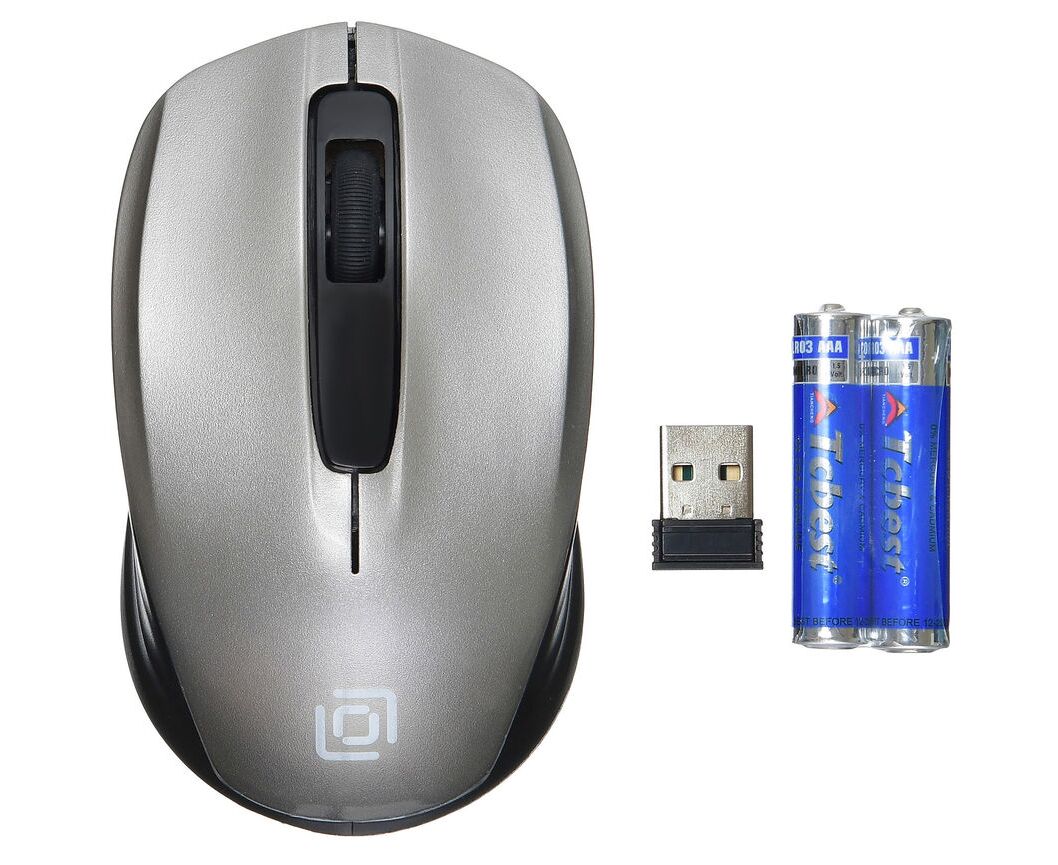 Мышь Oklick 475 MW черный/серый