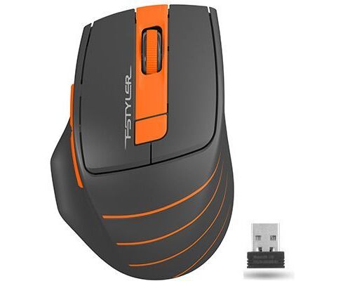 Мышь A4 Tech Fstyler FG30 серый/оранжевый USB