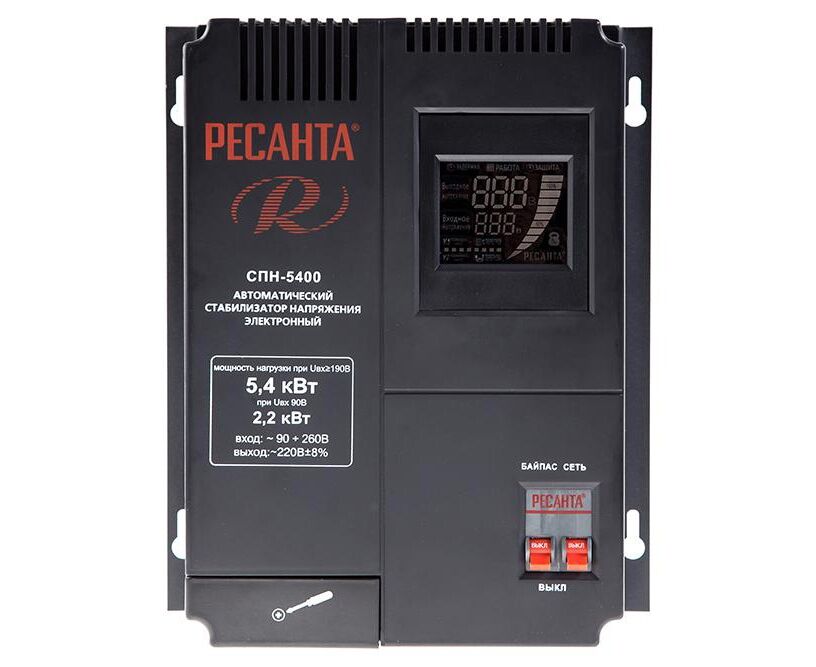 Стабилизатор напряжения Ресанта СПН-5400 черный