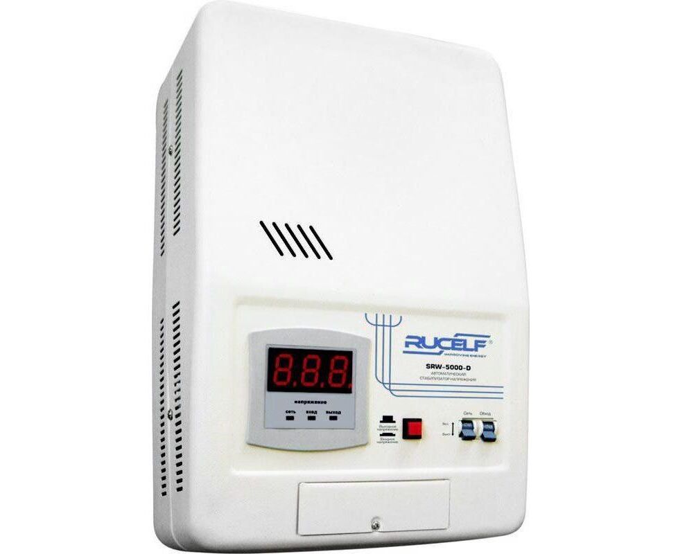 Стабилизатор напряжения Rucelf SRW-5000-D белый