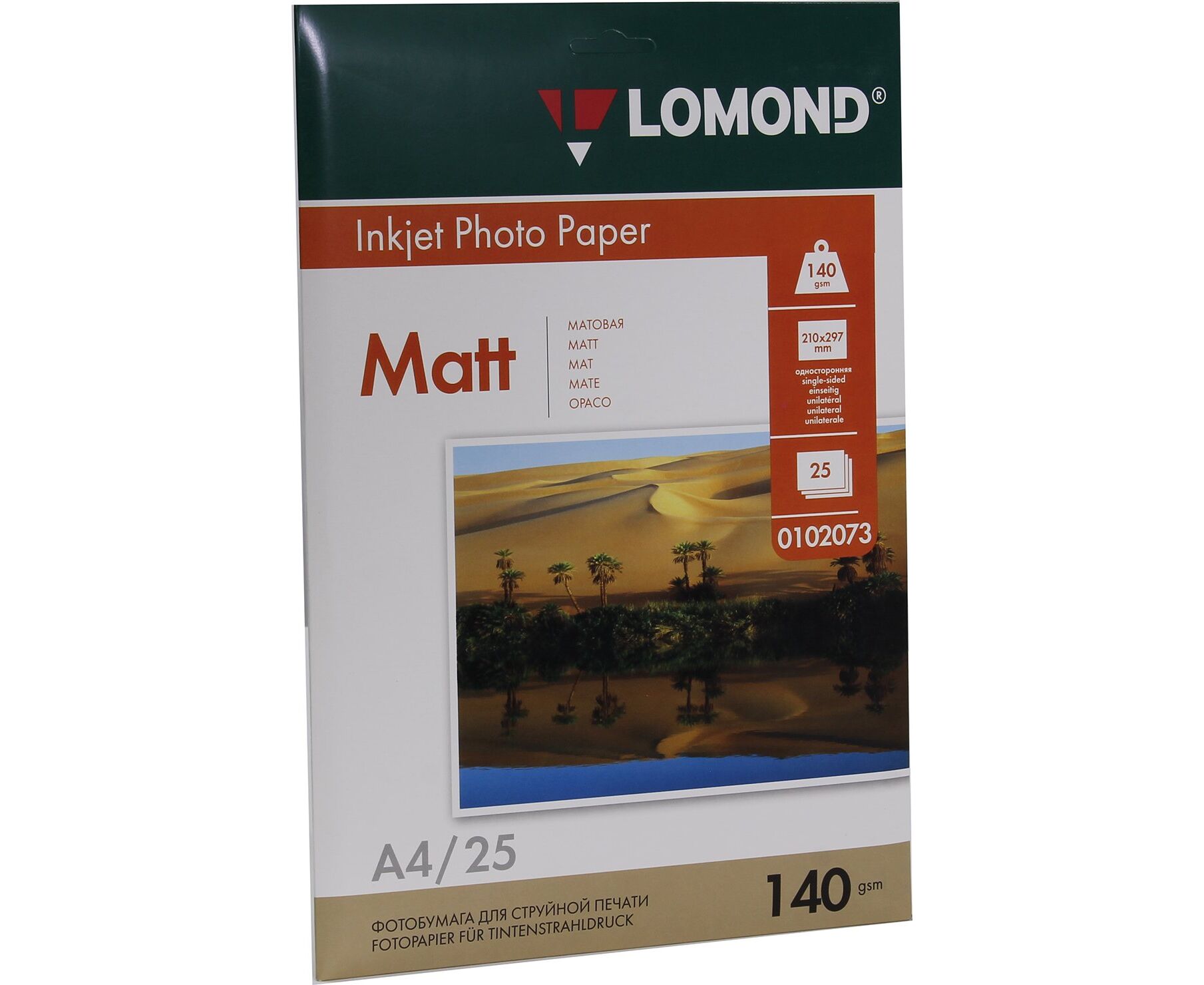 Бумага Lomond 0102073 A4/140г/м 2/25л./белый матовое для струйной печати