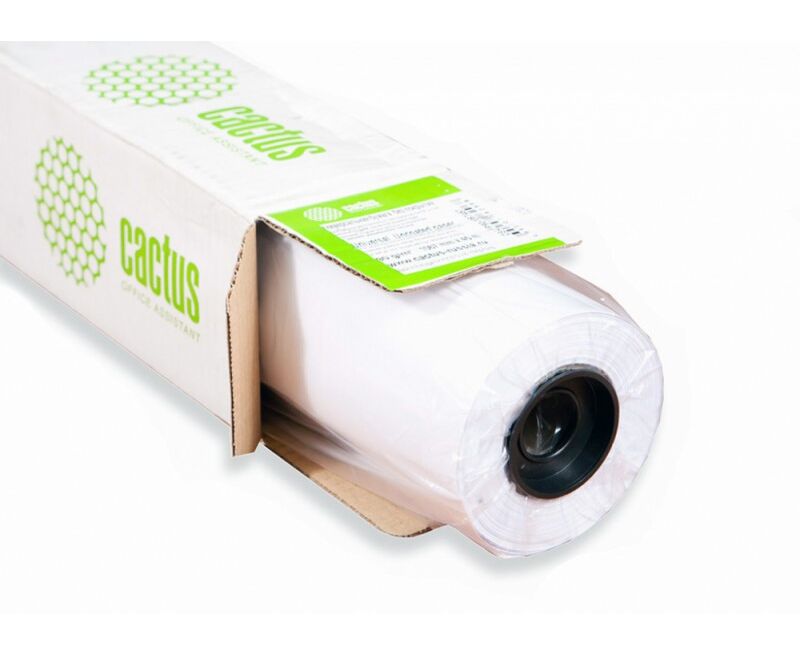 Бумага Cactus CS-PC140-91430 36"(A0) 914мм-30м/140г/м 2/белый матовое универсальная (с покрытием) втулка:50.8мм (2")