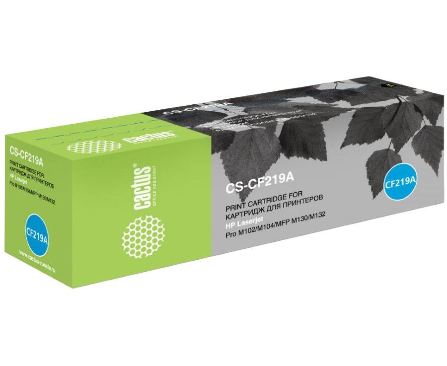 Картридж Cactus CF219 A фотобарабан для HP Laser Jet M104a Pro/M104w Pro/M132a Pro/M132fn Pro (12000стр) с чипом
