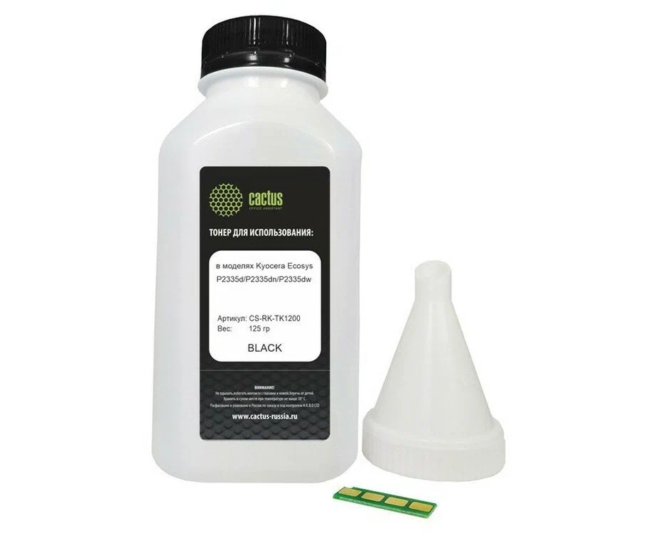 Тонер Cactus CS-RK-TK1200 черный для Kyocera Ecosys P2335d/P2335dn/P2335dw (в компл.:чип)