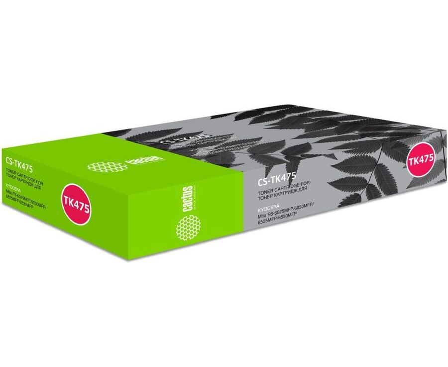 Тонер-картридж Cactus CS-TK475 для принтеров FS-6025 MFP/6025 MFP/B/FS-6030 MFP 15000 страниц.