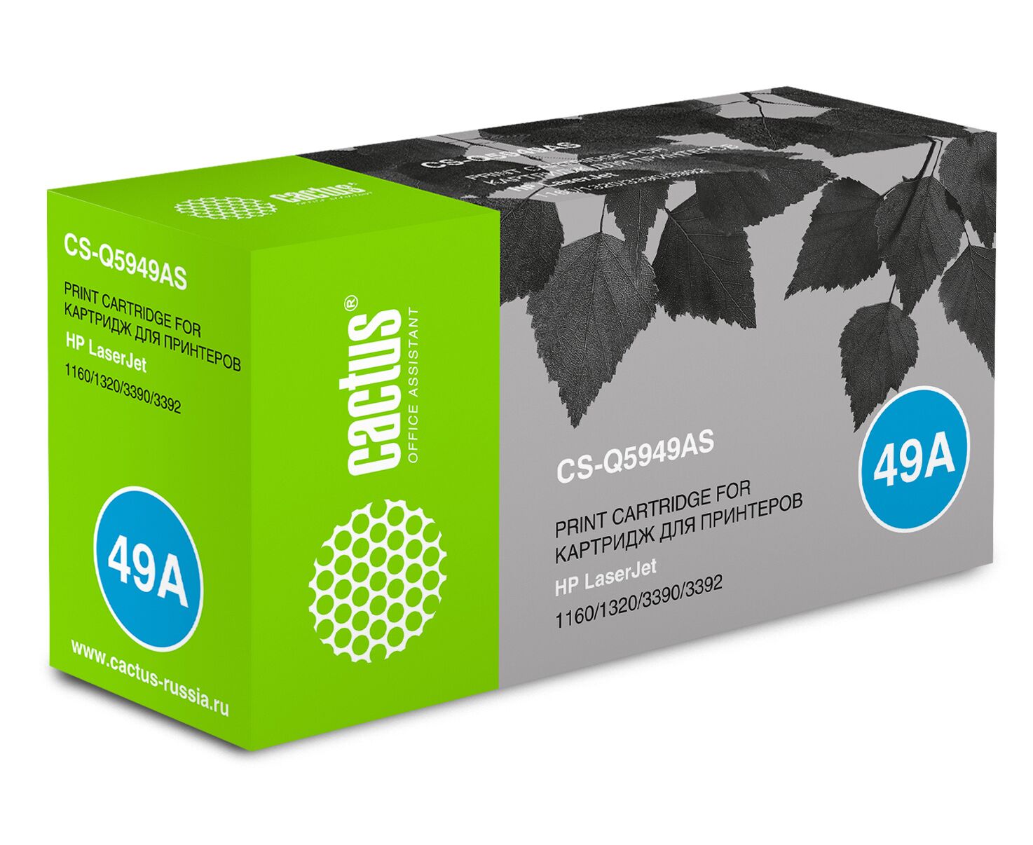 Тонер Картридж Cactus CS-Q5949 AS черный для HP 1160/1320/3390/3392 (2500стр.)