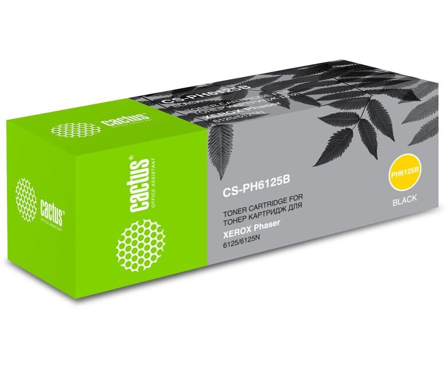 Тонер Картридж Cactus CS-PH6125 B (106 R01338) черный для Xerox 6125/6125n (2000стр.)