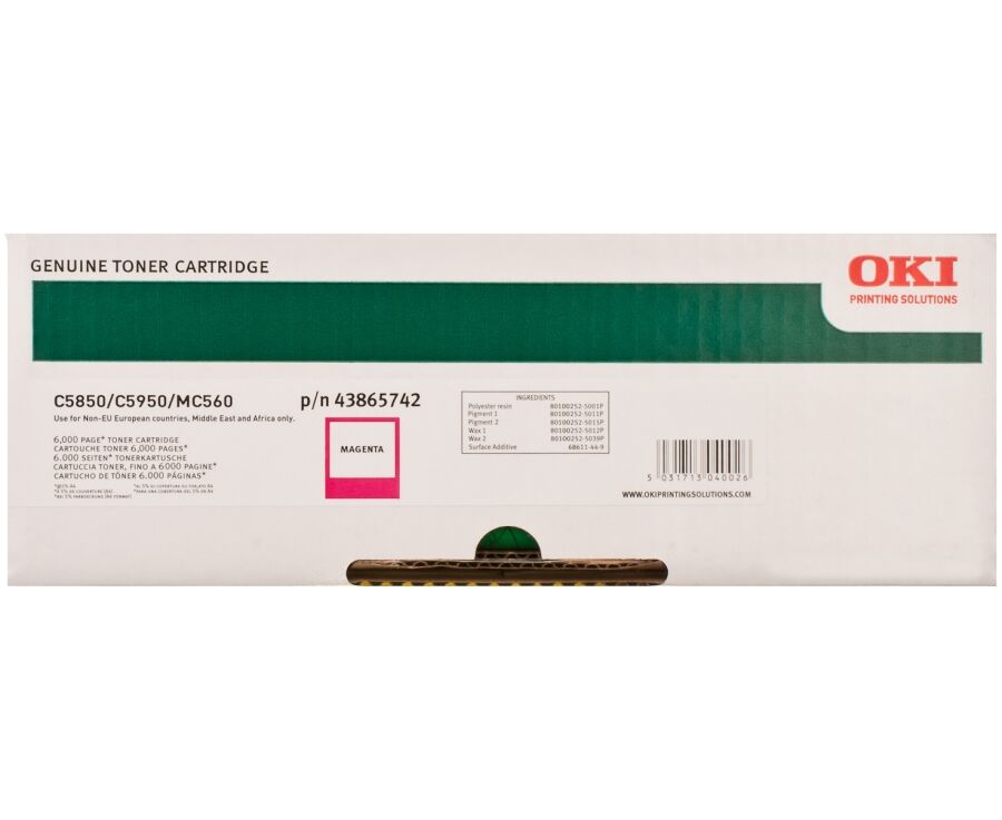 Тонер-картридж Oki 43865742 пурпурный для С5850/5950/MC560 (5000стр.)
