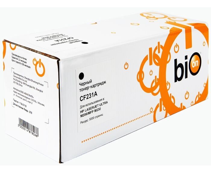 Картридж Bion CF231 A Тонер-картридж для HP Laser Jet M206/MFP M230, 5000 страниц, С ЧИПОМ