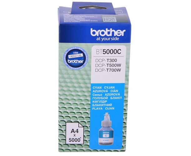 Картридж струйный Brother BT5000 C голубой для Brother DCP-T300/T500 W/T700 W(5000стр.)