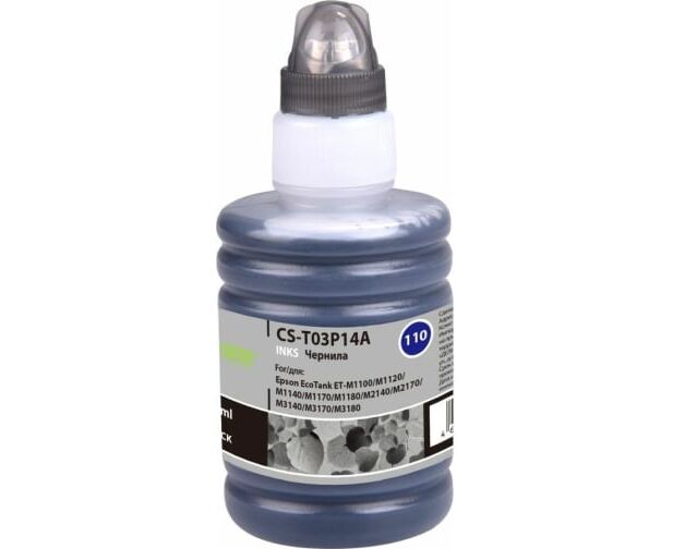 Чернила Cactus CS-T03 P14 A 110 BK черный 140мл для Epson M1100/M1120/M1170/M2140/M2170
