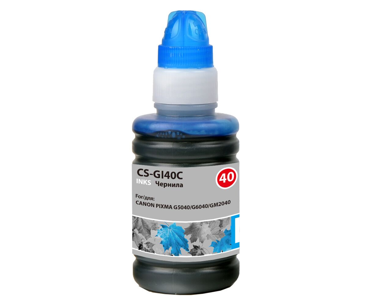 Чернила Cactus CS-GI40 C GI-40 голубой 70мл для Canon Pixma G5040/G6040/GM2040