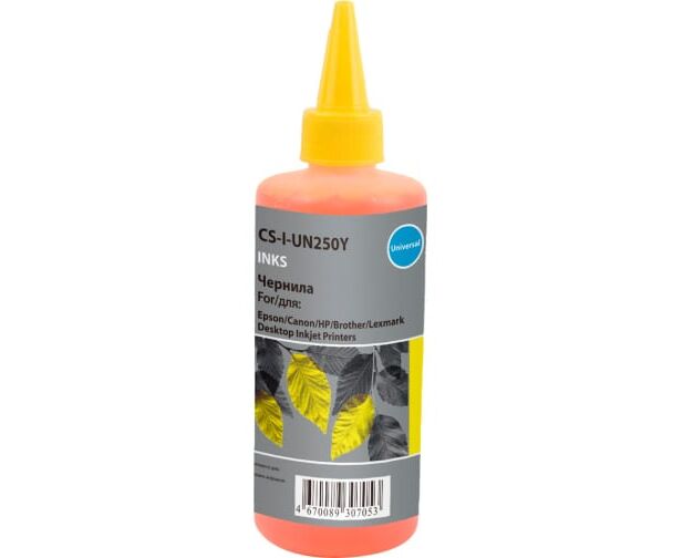Чернила Cactus CS-I-Un250 Y желтый 250мл для HP/Lexmark/Canon/Epson/Brother
