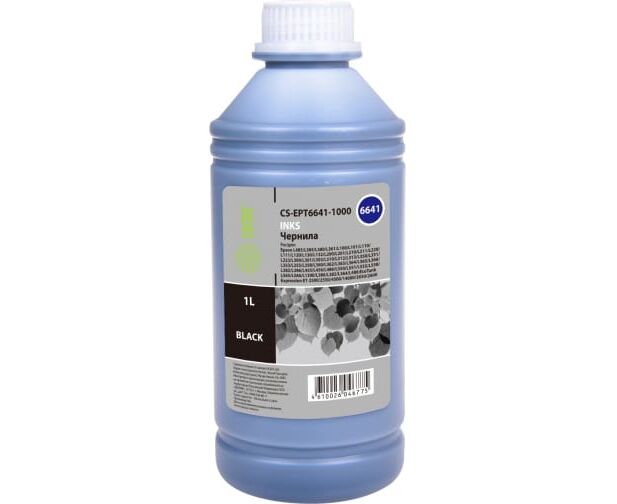 Чернила Cactus CS-EPT6641-1000 T6641 черный 1000мл для Epson L100/L110/L120/L132/L200/L210/L222/L300/L312/L350/L355/L362/L366/L456/L550/L555/L566/L130